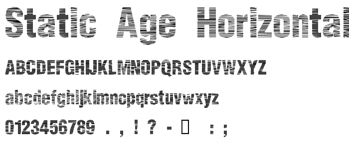 Static Age Horizontal Hold police